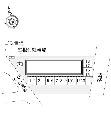 ★手数料０円★宇都宮市新富町　月極駐車場（LP）